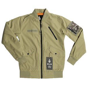 NEW Burton x ALPHA INDUSTRIES Undefeated MA-1 Flight Bomber Jacket Greenish Tan